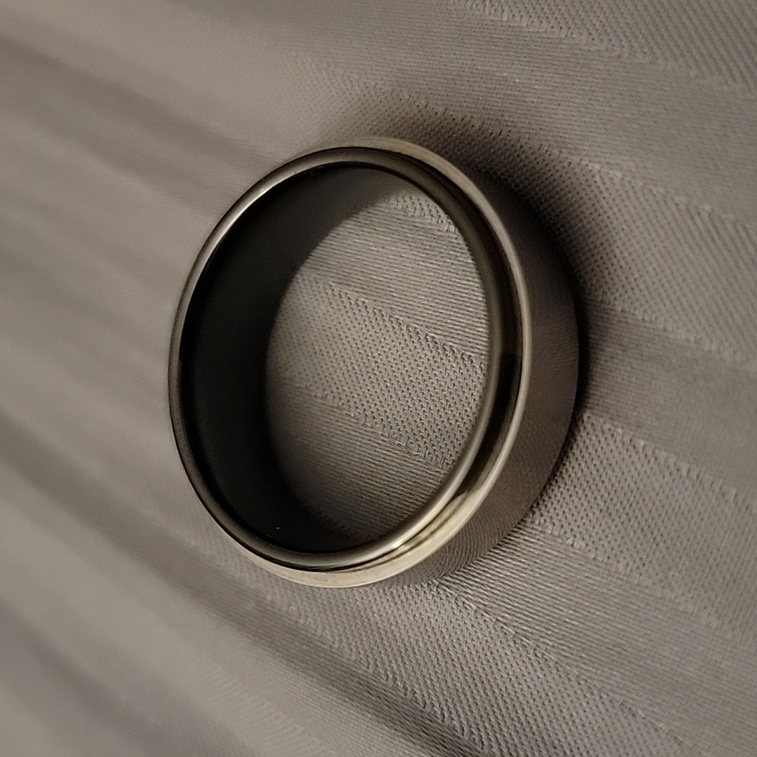 Titanium And Silver Ring